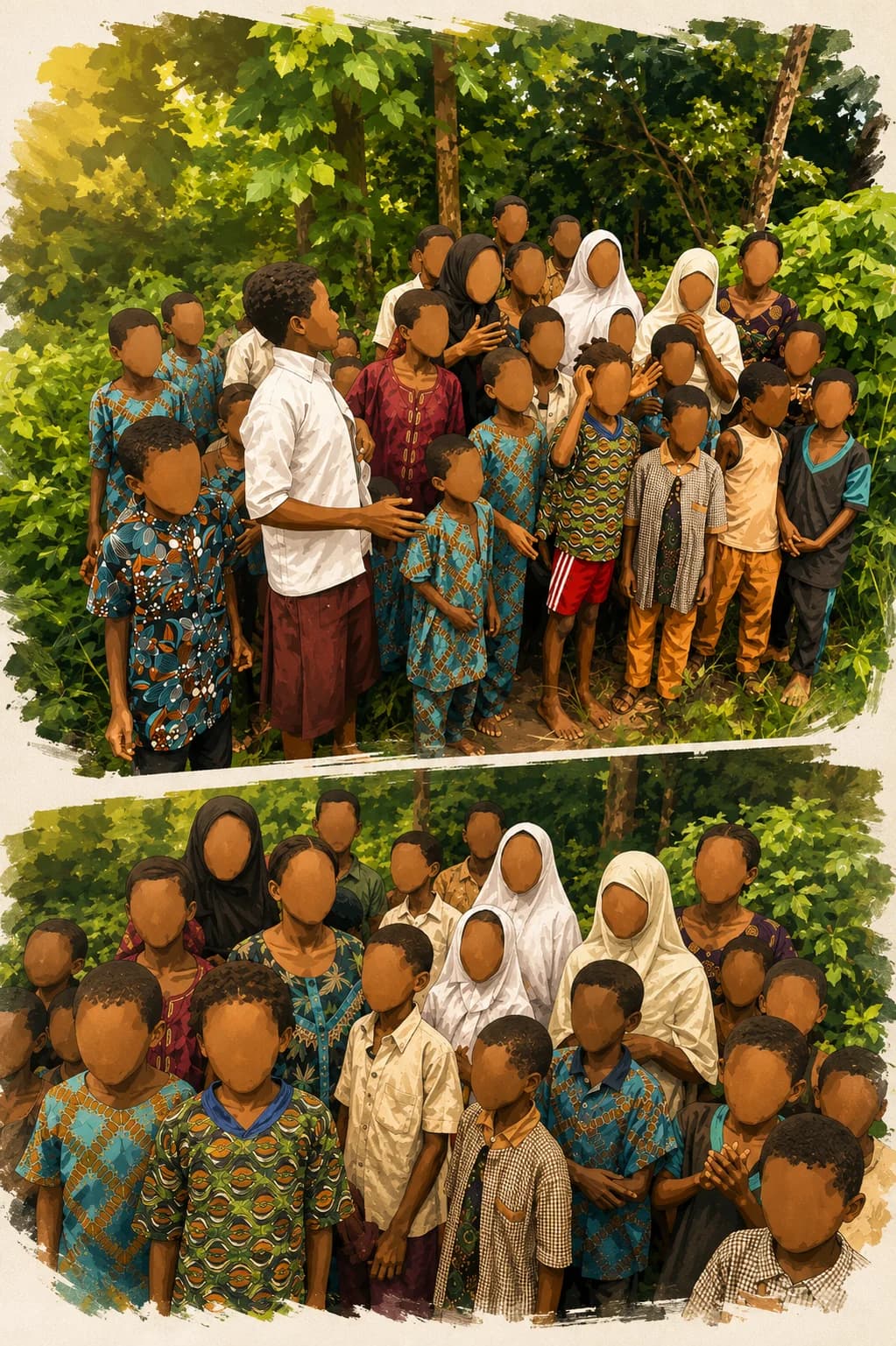 Rescued Oyo schoolchildren and teachers after 56 days in captivity as Nigerian security agencies reportedly used intelligence-led operations that resulted in the arrest of eight suspected kidnappers.