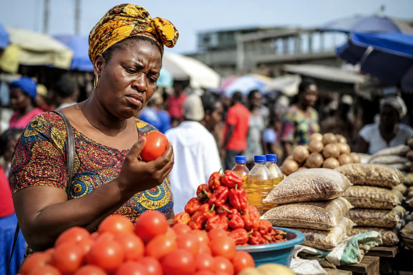 Nigerian shoppers facing high food prices despite falling inflation
