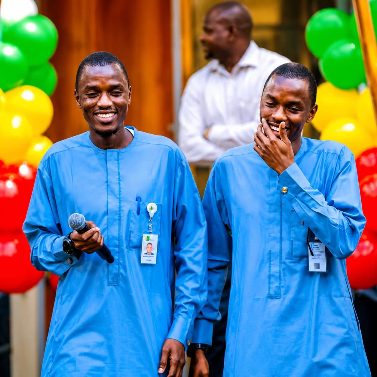 Identical twins Hussaini and Hassan Malami who secured positions with NNPC as members of the Tigers Class of 2026.