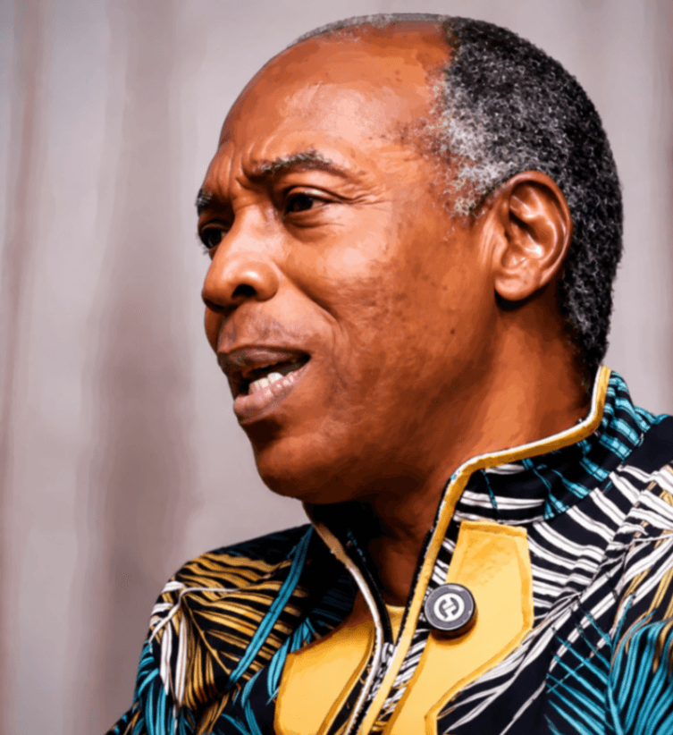 Femi Kuti speaking during a podcast discussion about Nigeria’s politics and judiciary.