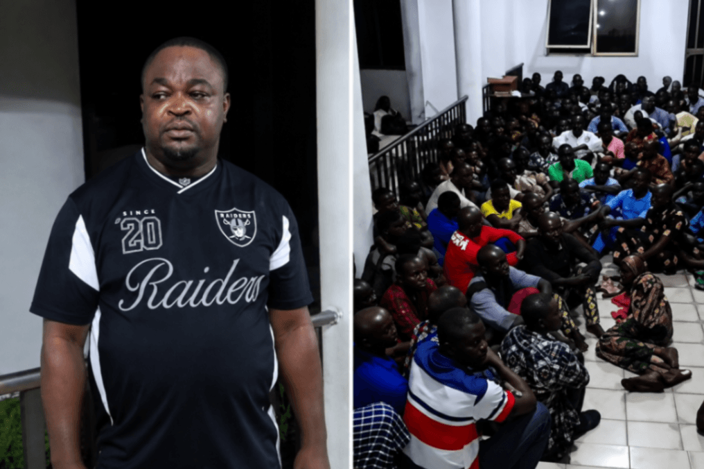 Police officers question Osun lawmaker Abiola Ibrahim during the 2026 governorship election