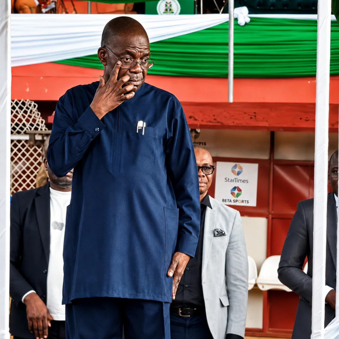Governor Alex Otti watches children with physical disabilities parade in Abia State