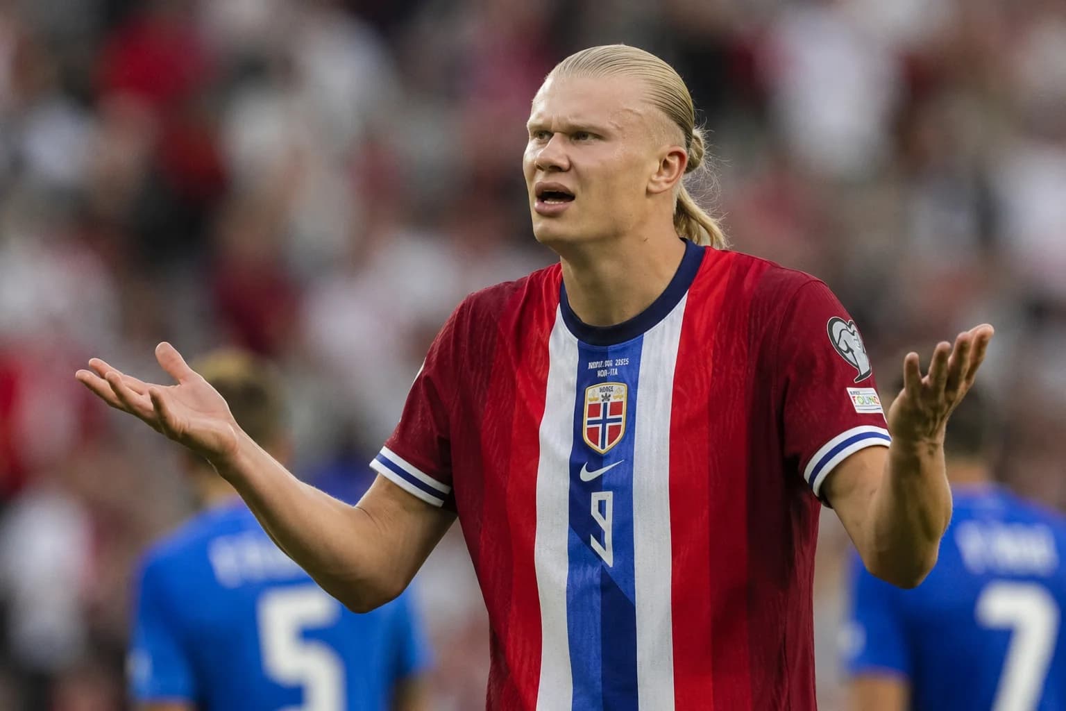 England and Norway players react after controversial decisions during their 2026 FIFA World Cup quarter-final in Miami.