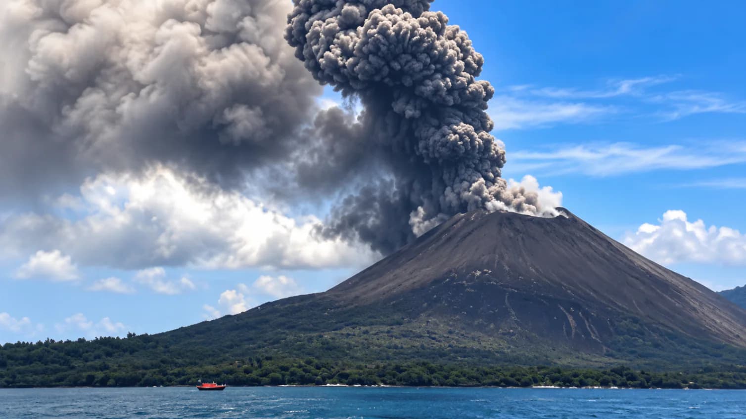 Mount Anak Krakatau erupting as volcanic ash disrupts flights across Indonesia