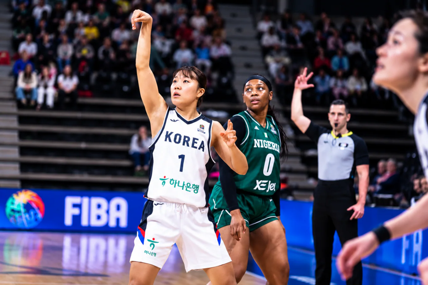 Nigeria’s D’Tigress players during their 2026 FIBA Women’s Basketball World Cup opener against South Korea