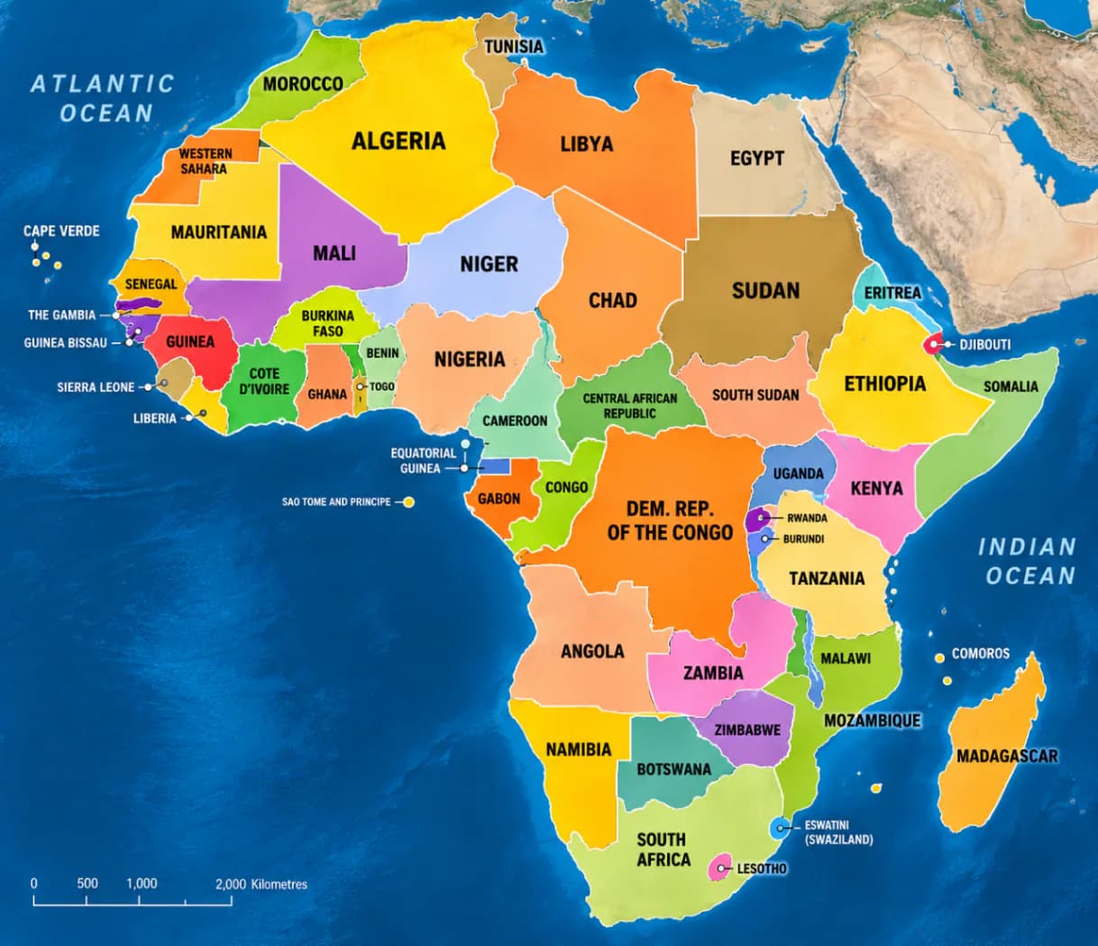 Comparison of the traditional Mercator map and Equal Earth projection showing Africa’s true size