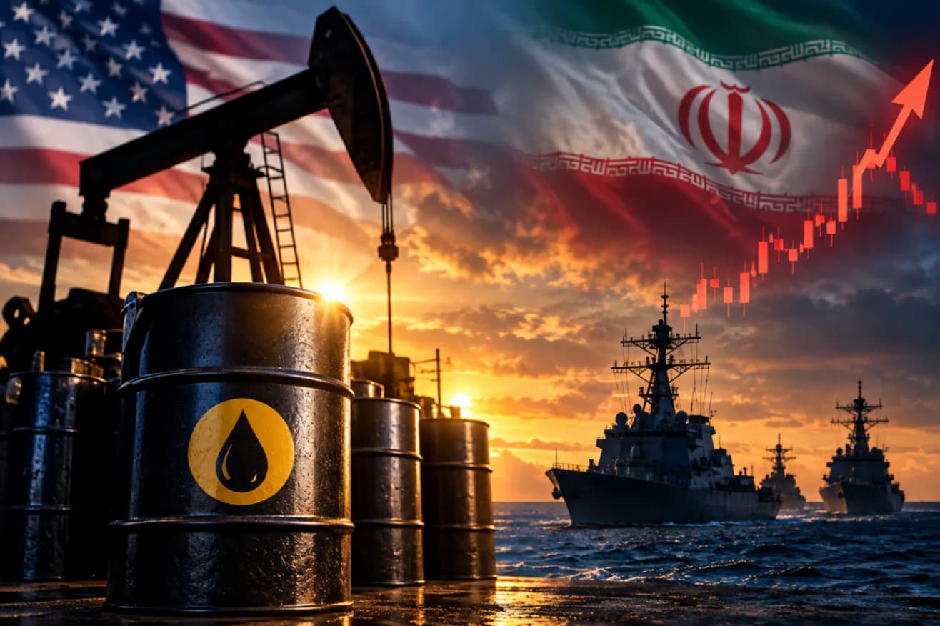 Oil tanker near the Strait of Hormuz as US-Iran tensions push global crude prices higher