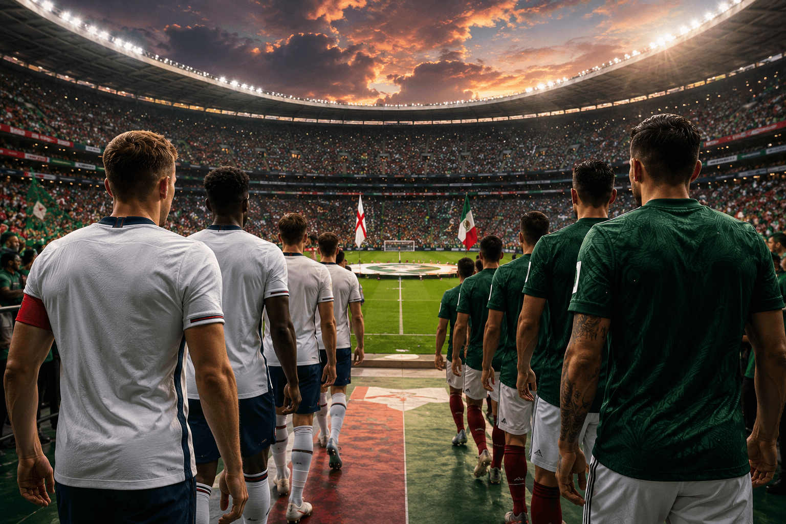 England players training ahead of their World Cup match against Mexico.