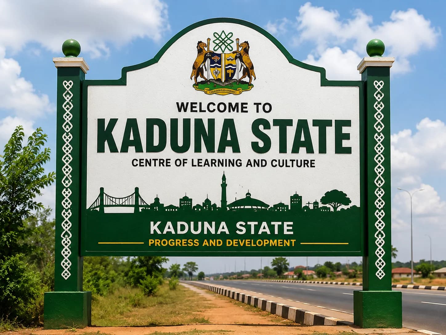 Security personnel and residents gather in Naridon Village, Kaduna State, after a deadly overnight gunmen attack that killed more than 30 people.