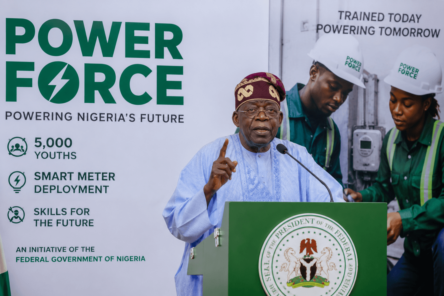 Tinubu Launches POWER FORCE Initiative to Train 5,000 Young Nigerians