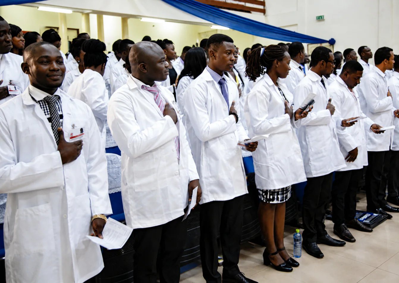 Doctors working in a Nigerian hospital as new rules for temporary healthcare employment are proposed