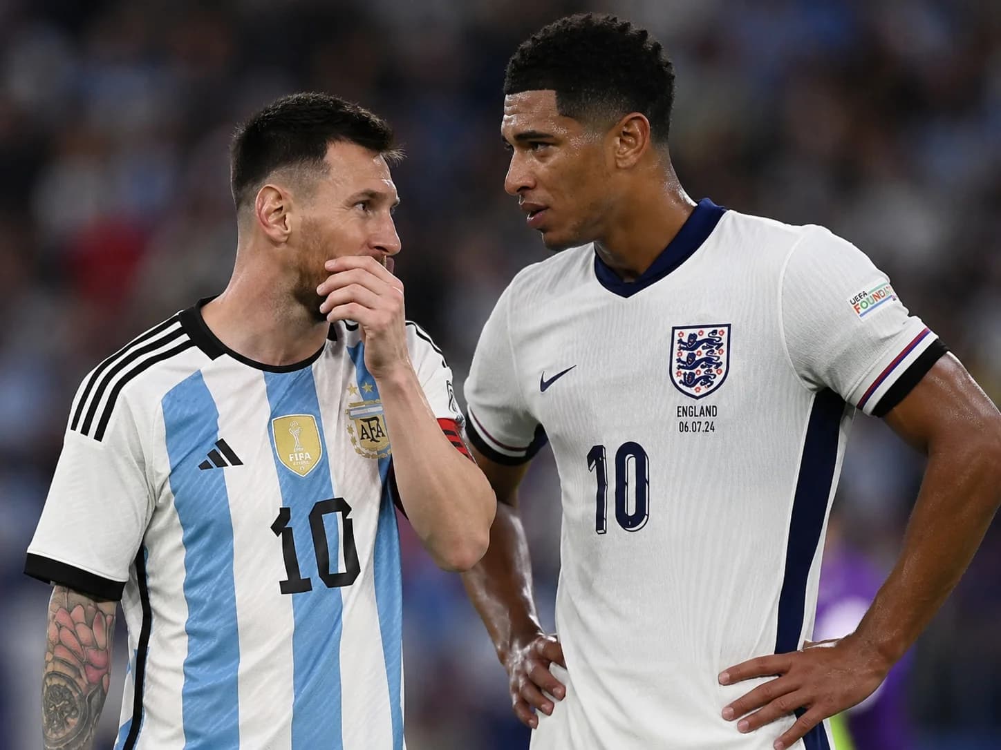 England and Argentina players prepare for their 2026 FIFA World Cup semi-final, renewing one of international football's greatest rivalries.
