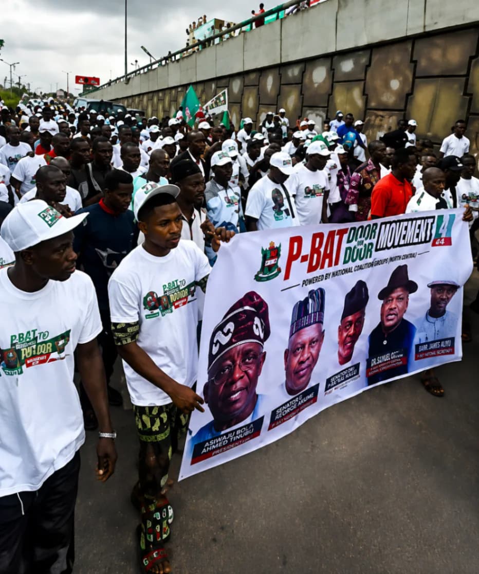 Tinubu supporters march through Yenagoa Bayelsa during 2027 campaign mobilisation