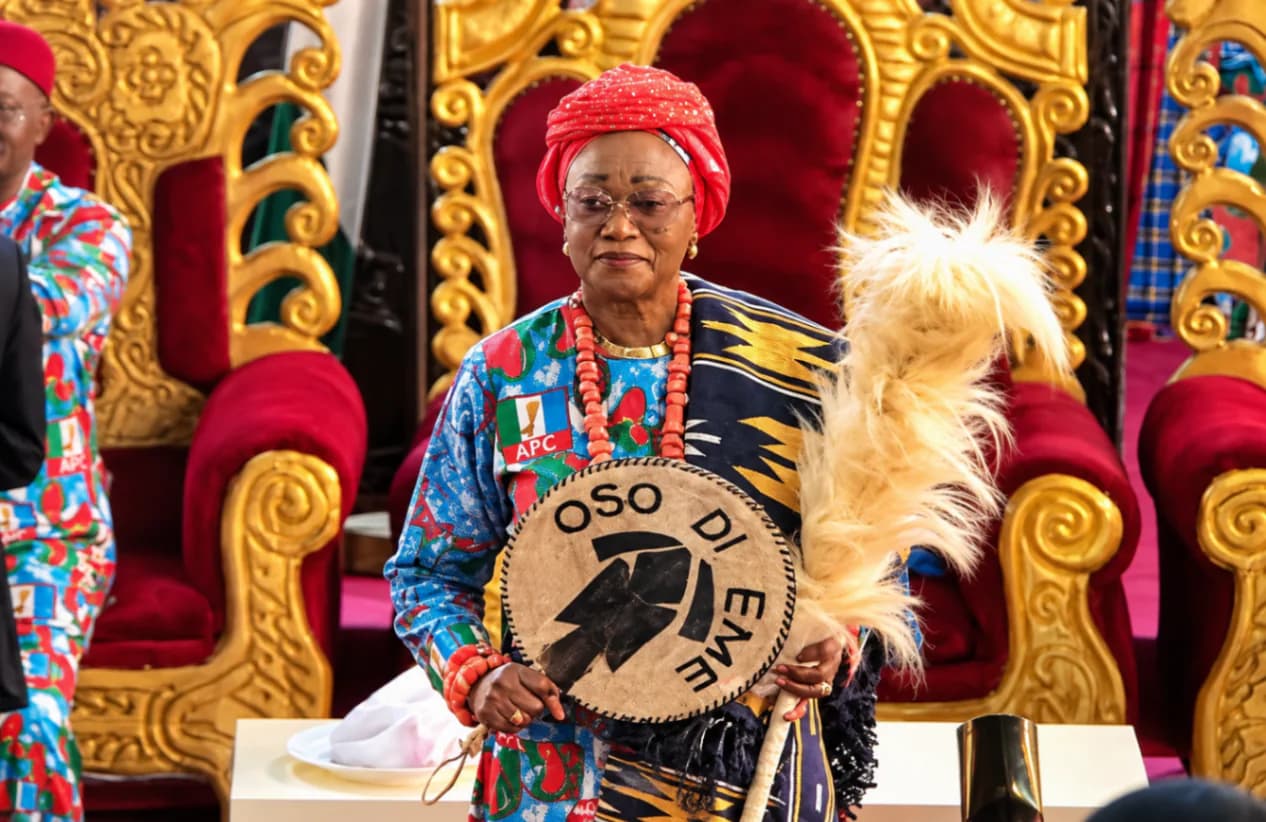 First Lady Oluremi Tinubu receives Oso Di Eme I traditional title in Imo State