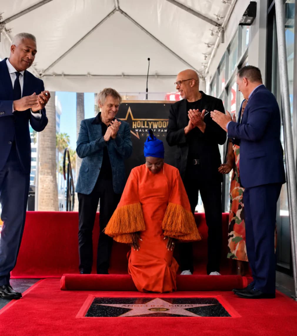 Angélique Kidjo celebrates receiving her Hollywood Walk of Fame star in Los Angeles